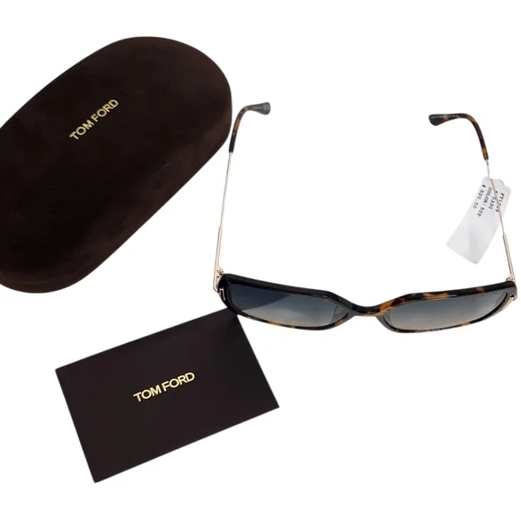 TOM FORD Joanna Butterfly Havana Sunglasses NEW - Picture 9 of 10